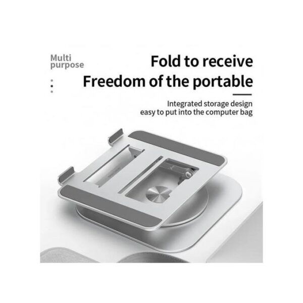Support pliable en aluminium pour pc portable & notebook rotatif 360°