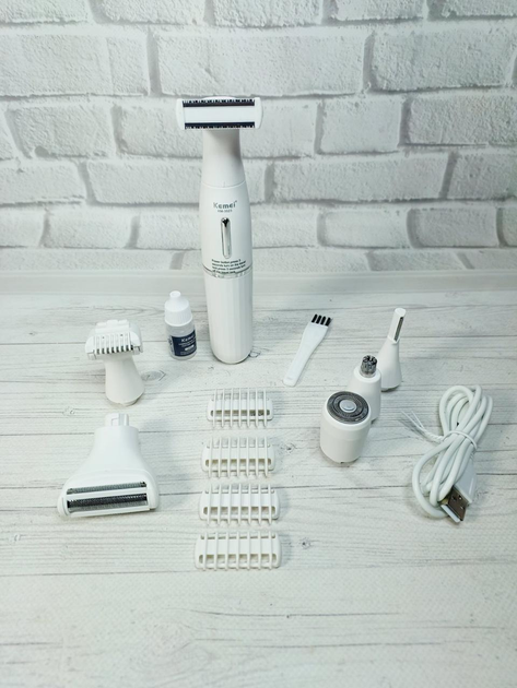 Épilateur 6-en-1 rechargeable de Kemei pour les femmes – KM-3523