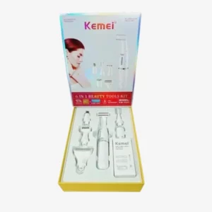 Épilateur 6-en-1 rechargeable de Kemei pour les femmes – KM-3523
