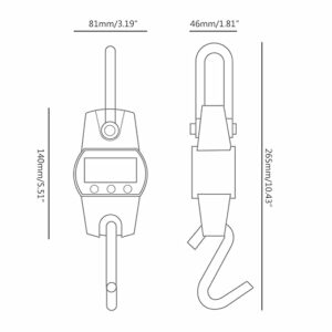 Balance de poids à suspendre 300 kg - Balance électronique numérique pour la chasse en plein air - Grands bagages – Image 6