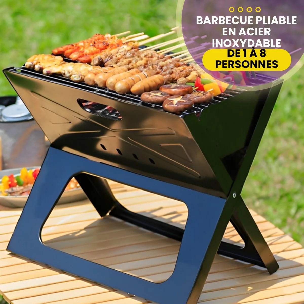 Barbecue Pliable en acier inoxydable