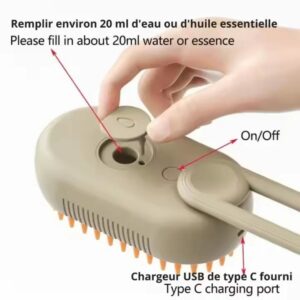 Brosse à vapeur pour chats- Brosses de toilettage – Image 5