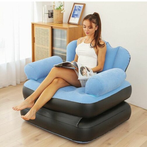Canapé Gonflable L avec Accoudoirs – Pliable