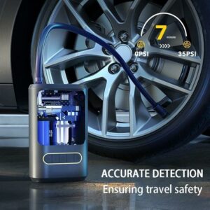 Compresseurs d’Air Portatifs Numérique Gonfleur de Pneus Electriques – Image 4
