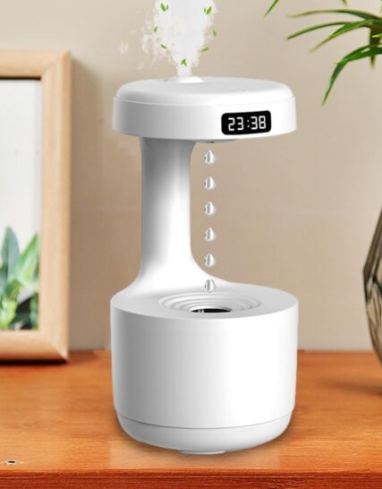 Diffuseur Humidificateur Anti Gravité avec Ecran LED En Forme De Goutte D'eau 600 Ml
