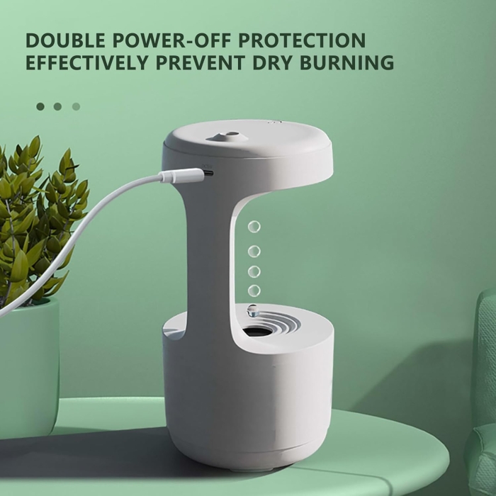 Diffuseur Humidificateur Anti Gravité avec Ecran LED En Forme De Goutte D'eau 600 Ml - ForsaStore TN - 2