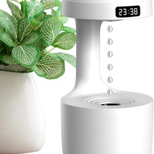Diffuseur Humidificateur Anti Gravité avec Ecran LED En Forme De Goutte D'eau 600 Ml – Image 3