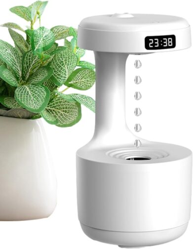Diffuseur Humidificateur Anti Gravité avec Ecran LED En Forme De Goutte D’eau 600 Ml