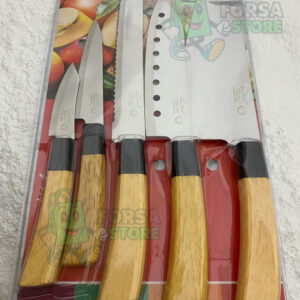 Ensemble de couteaux Jialichu en acier inoxydable, manche en bakélite, 5 pièces - ForsaStore TN