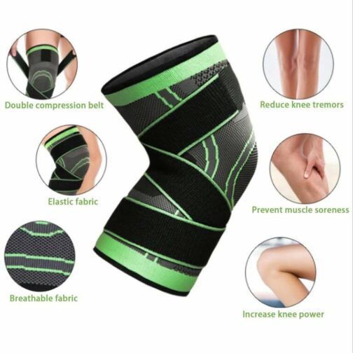 Genouillère De Compression Élastique – Réglable – 1