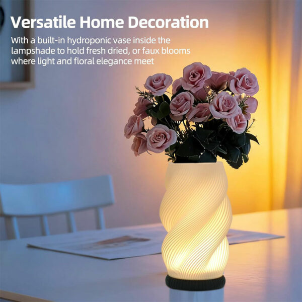 Lampe de chevet et vase lumineux avec 3 couleurs et 9 niveaux de luminosité réglables – مصباح ديكور داخلي - Forsa-Store Tunisie