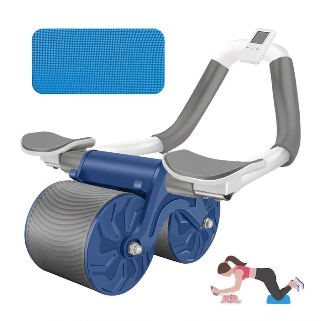 Rouleau Abdominal avec support coude Back Trainer 2en1 entraînement abdominal + massage du dos - 3
