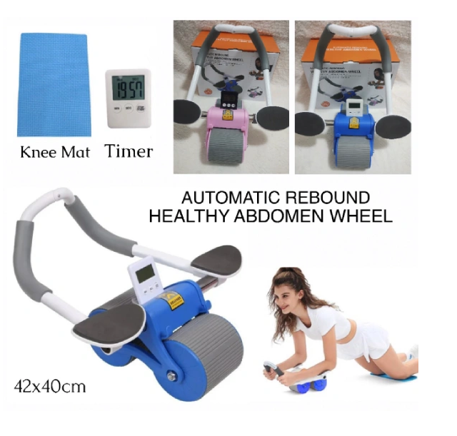 Rouleau Abdominal avec support coude Back Trainer 2en1 entraînement abdominal + massage du dos - 4