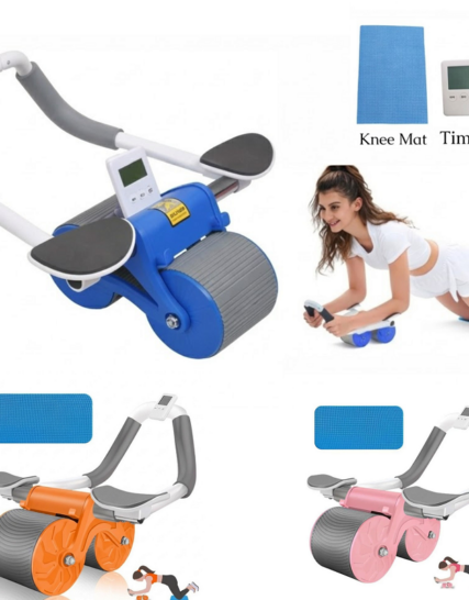 Rouleau Abdominal avec support coude Back Trainer 2en1 entraînement abdominal + massage du dos