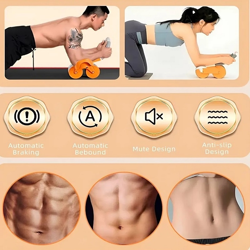 Rouleau Abdominal avec support coude Back Trainer 2en1 entraînement abdominal + massage du dos - 8
