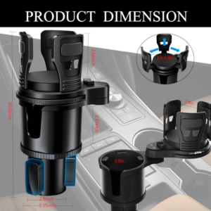 Support Gobelet Voiture Universelle Multifonction 2 en1 – Image 5