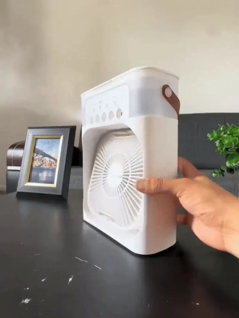 Ventilateur climatiseur portable avec 7 couleurs changeantes