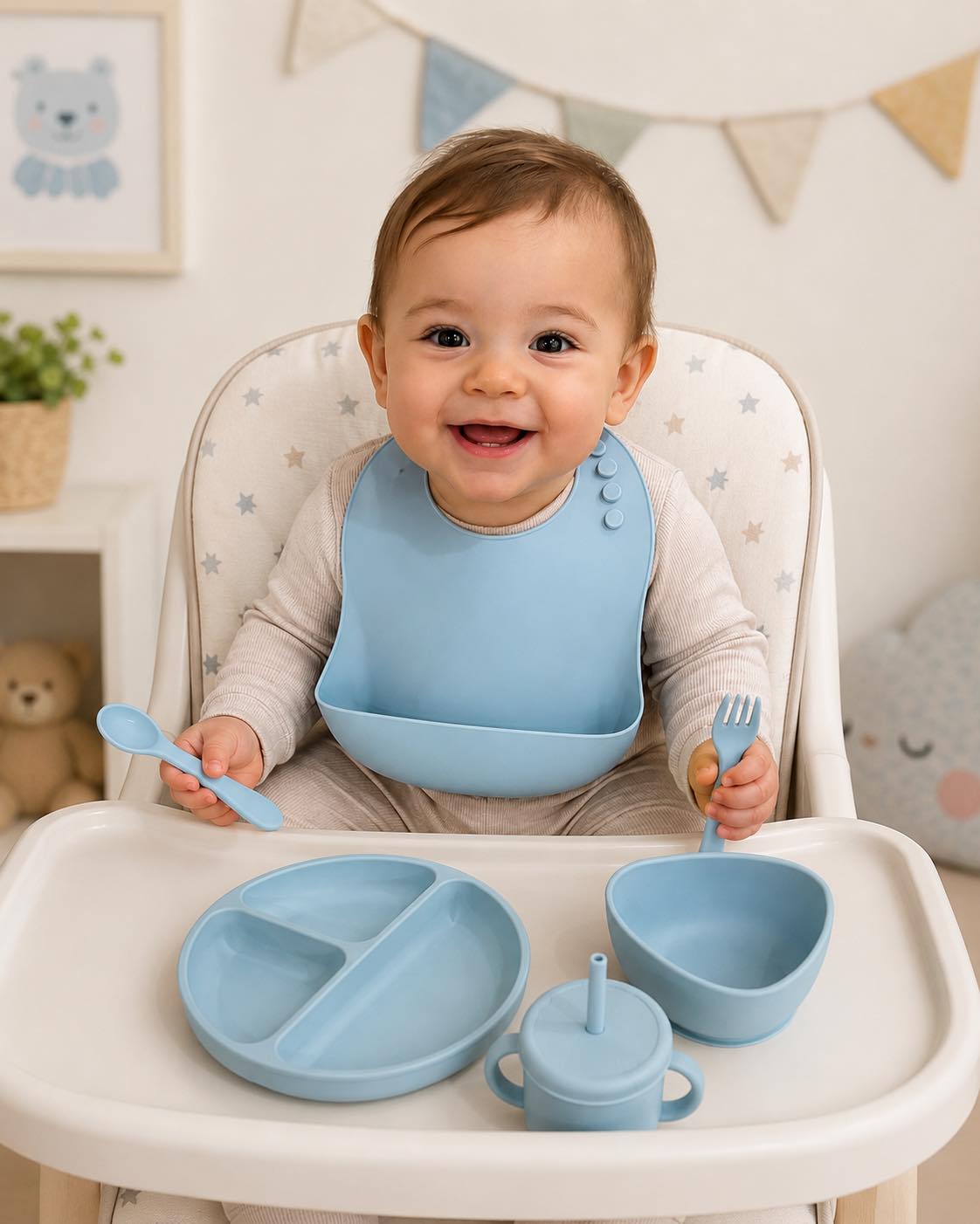 701465834_122161525454972847_7136331125670379230_n Set Repas Bébé en Silicone 6 Pièces Incassables