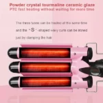 Fer-a-Friser-Chauffant-pour-Cheveux-Boucleur-a-3-tubes-22mm