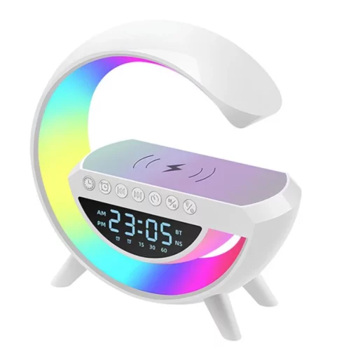 LAMPE LED 3 EN 1 AVEC HAUT-PARLEUR BLUETOOTH + CHARGEUR SANS FIL BT-3401 – Forsa-Store