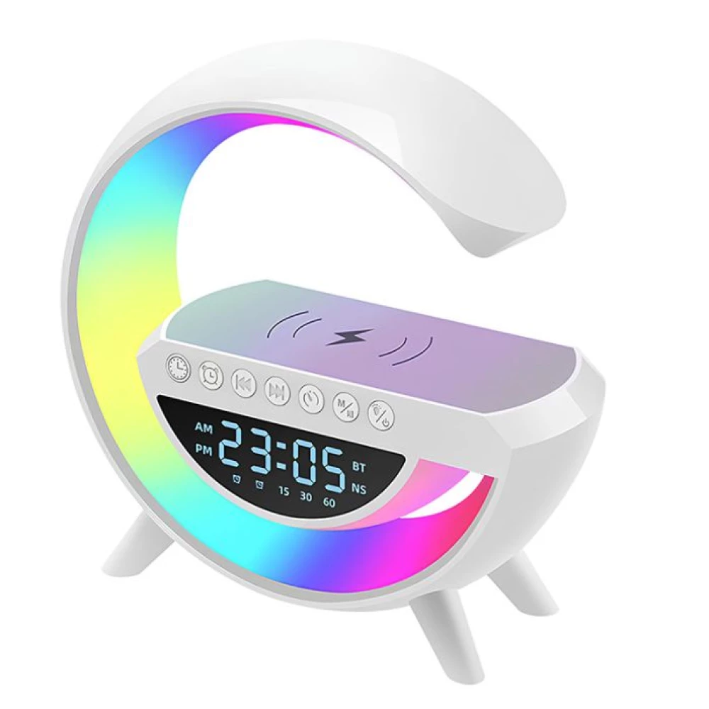 LAMPE LED 3 EN 1 AVEC HAUT-PARLEUR BLUETOOTH + CHARGEUR SANS FIL BT-3401 - Forsa-Store - 1