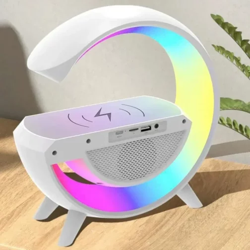 LAMPE LED 3 EN 1 AVEC HAUT-PARLEUR BLUETOOTH + CHARGEUR SANS FIL BT-3401 – Forsa-Store