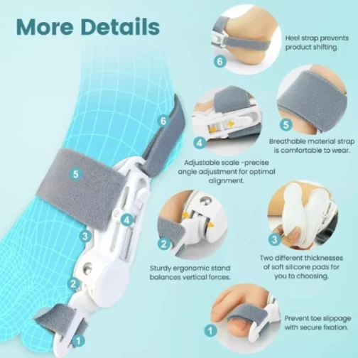 Orthèse Correctrice d’Orteil Hallux Valgus Ajustable FeetiFix – Forsa-Store