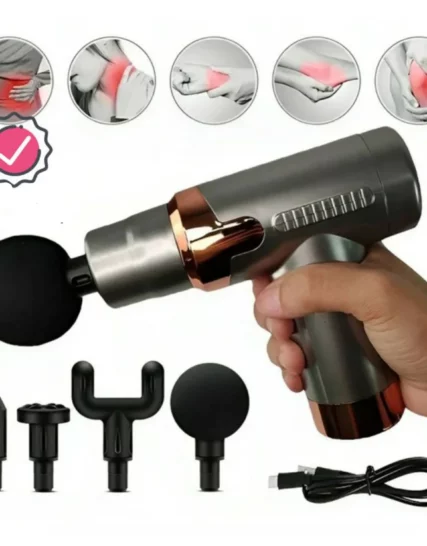 Pistolet De Massage Musculaire Sans Fil 4 Têtes