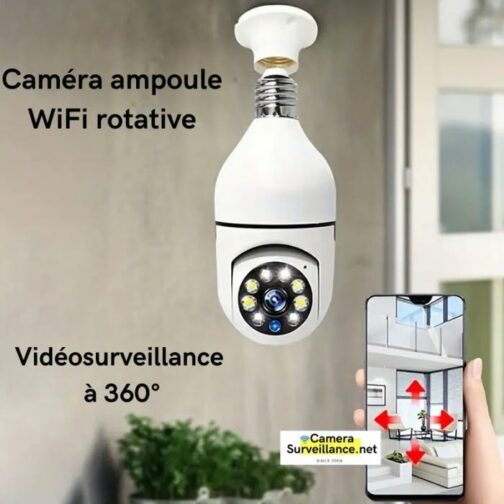 Ampoule Caméra De Surveillance 360 Degrés Panoramique 1080P FULL HD – 2