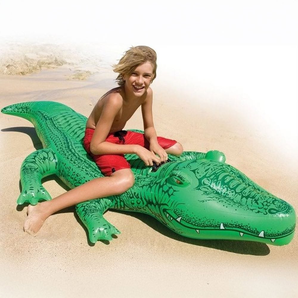 Forsa-Store Crocodile Gonflable Intex - 2 Crocodile Gonflable Intex – 168 x 86 cm