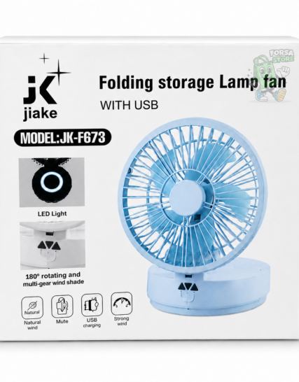 Ventilateur Pliable LED de Bureau Rechargeable USB – JK-F673