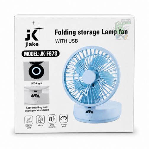 Ventilateur Pliable LED de Bureau Rechargeable USB – JK-F673