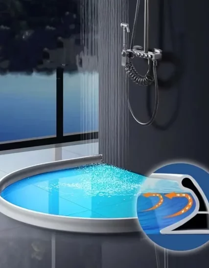 Barrière d'eau en silicone pour douche plan de travail, évier-2mt