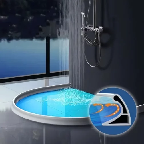 Barrière d&rsquo;eau en silicone pour douche plan de travail, évier-2mt