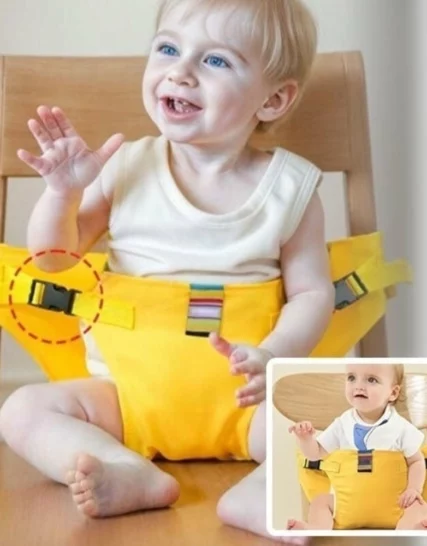 Ceinture Pour Chaise bébé - Harnais de sécurité enfant Jaune
