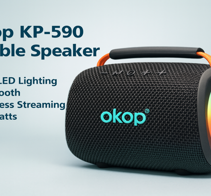 Enceinte Bluetooth OKOP – 15 W RGB KP-590