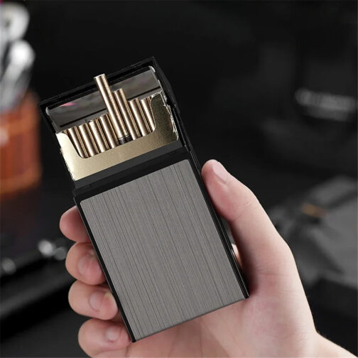 Étuis à cigarette pour slim vogue en métal brossé