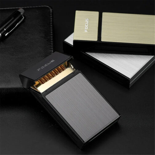 Étuis à cigarette pour slim vogue en métal brossé