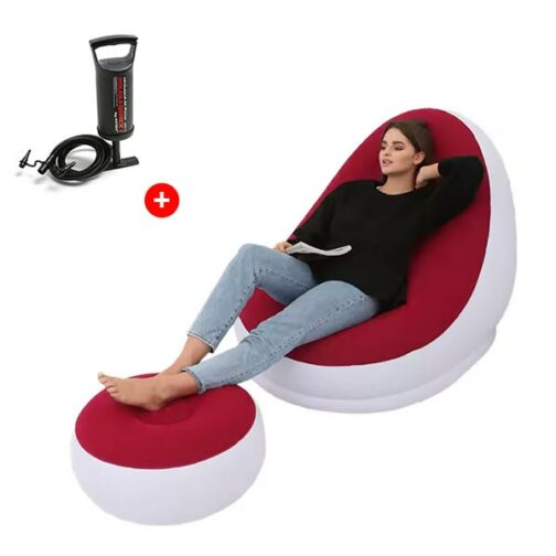 Fauteuil gonflable avec repose-pieds + Pompe intex