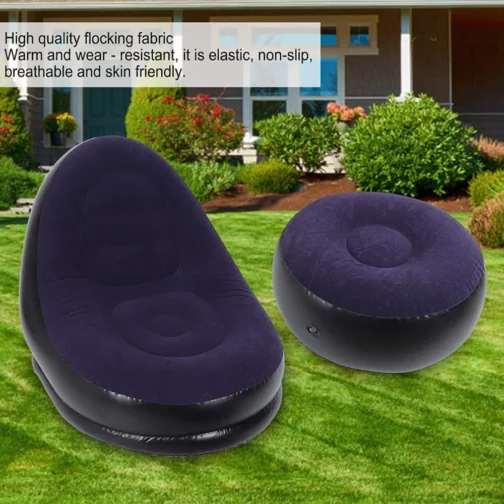 Fauteuil gonflable avec repose-pieds + Pompe intex