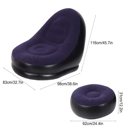 Fauteuil gonflable avec repose-pieds + Pompe intex
