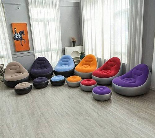 Fauteuil gonflable avec repose-pieds + Pompe intex