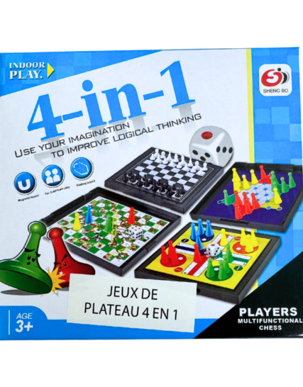 Jeu de société multifonctionnel 4-en-1