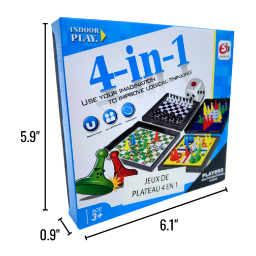 Jeu de société multifonctionnel 4-en-1 – 1