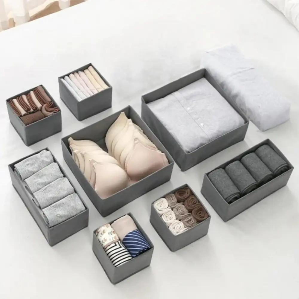 Lot 8 organiseurs De Rangement Gris - 1 Lot 8 organiseurs De Rangement Gris