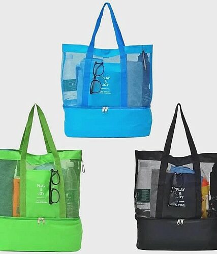 Sac de Plage 2-en-1 Avec Compartiment Isotherme Intégré