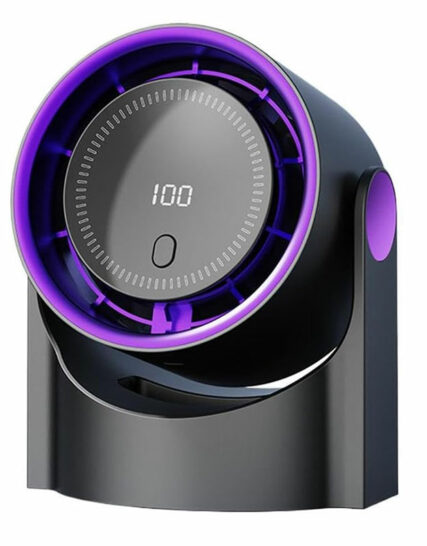Ventilateur de Table Mural Rechargeable 2000 mAh - Noir