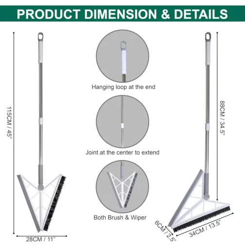 2 in 1 V Shaped Bathroom Cleaning Brush – 1