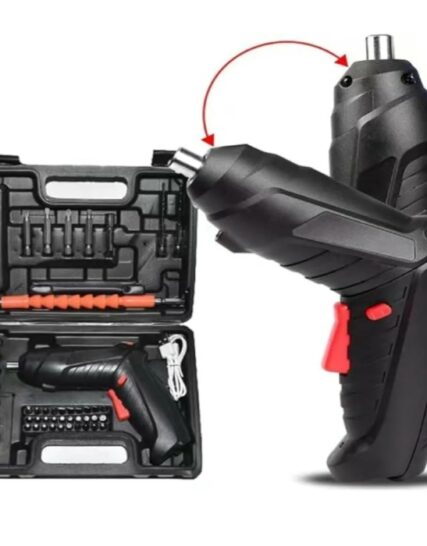 Kit Tournevis Électrique Rechargeable 3.6V – 46 Pièces - Poignée Pivotante