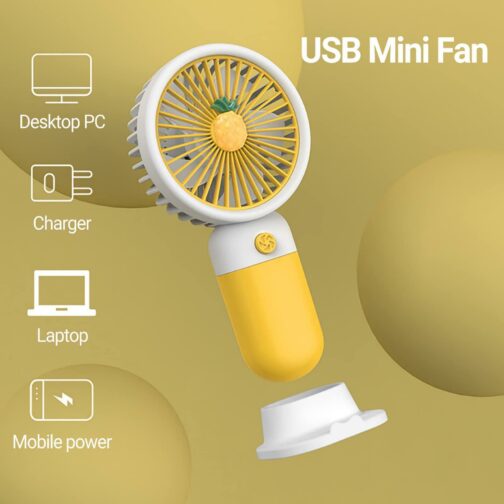 Mini Ventilateur à Main avec Batterie Rechargeable USB et Support Move